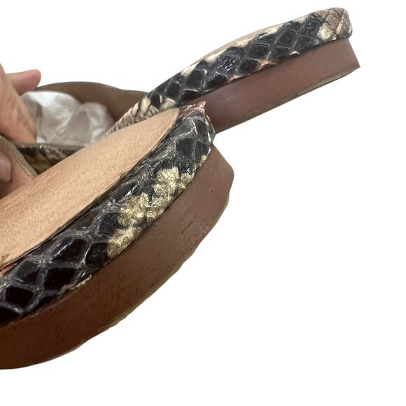 Madewell Remi Slides Snakeskin Print Pointed Toe Mules Flat Loafers Shoes Size 9 - Picture 9 of 11